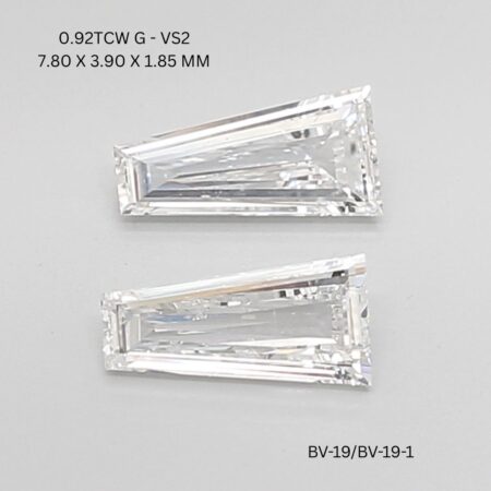 0.92 CT G VS2 TAPER diamond Pairs Inventory