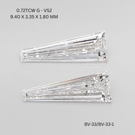 0.72 CT G VS2 TAPER diamond Pairs Inventory