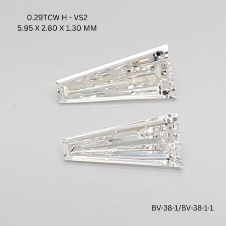 0.29 CT H VS2 TAPER diamond Pairs Inventory