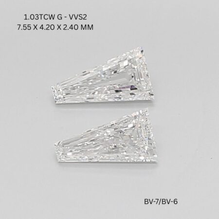 1.03 CT G VVS2 TAPER diamond Pairs Inventory