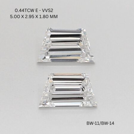 0.44 CT E VVS2 TRAPEZOID diamond Pairs Inventory