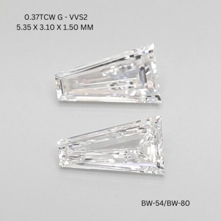 0.37 CT G VVS2 TAPER diamond Pairs Inventory