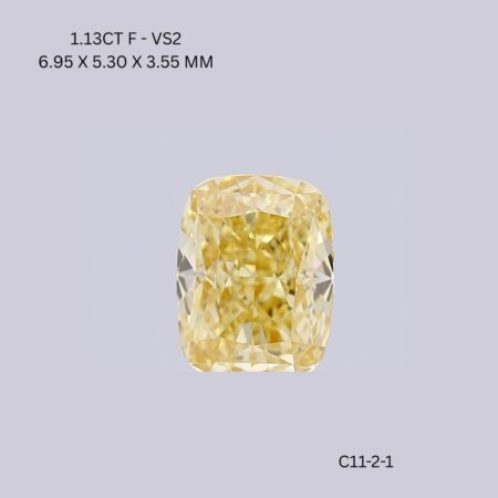 1.13 CT YELLOW VS2 CUSHION diamond Fancy Shape