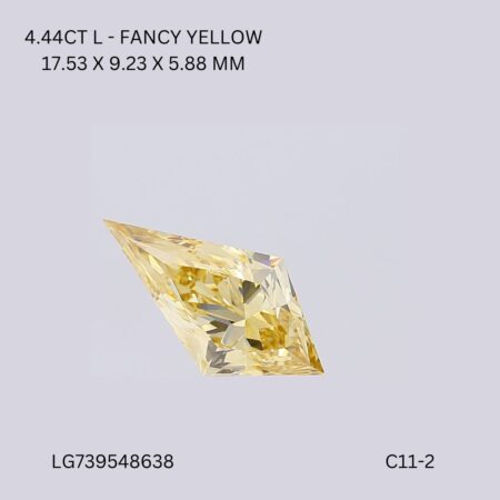 4.44 CT F YELLOW VS1 KITE diamond Fancy Shape