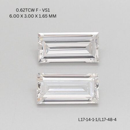 0.62 CT F VS1 BAGUETTE diamond Pairs Inventory