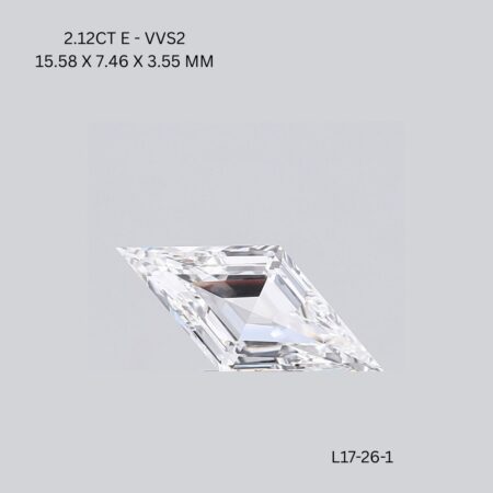 2.12 CT E VVS2 LOZENGE diamond Fancy Shape