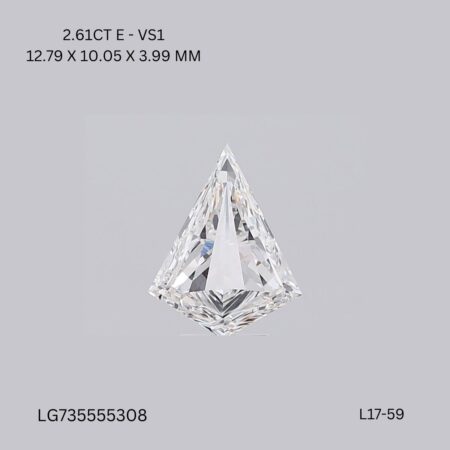 2.61 CT E VS1 KITE diamond Fancy Shape