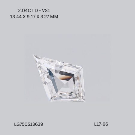 2.04 CT D VS1 KITE diamond Fancy Shape