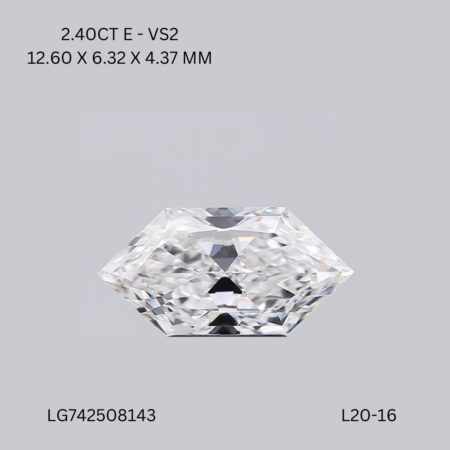 2.40 CT E VS2 HEXAGONAL diamond Fancy Shape