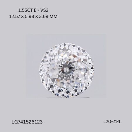 1.74 CT E VVS2 ROUND diamond Fancy Shape