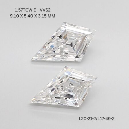 1.57 CT E VVS2 KITE diamond Pairs Inventory