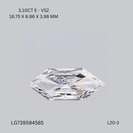 3.10 CT E VS2 HEXAGONAL diamond Fancy Shape