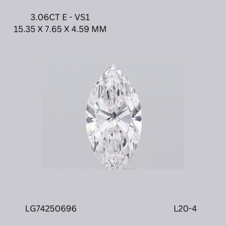 3.06 CT E VS1 MARQUISE diamond Fancy Shape