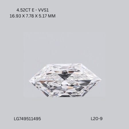 4.52 CT E VVS1 HEXAGONAL diamond Fancy Shape