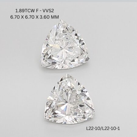 1.89 CT F VVS2 TRILLIANT diamond Pairs Inventory