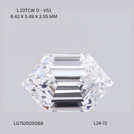 1.23 CT D VS1 HEXAGONAL diamond Fancy Shape