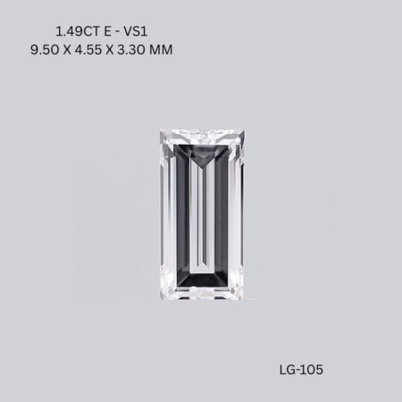 1.49 CT E VS1 BAGUETTE diamond Fancy Shape