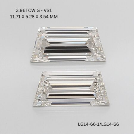 3.96 CT G VS1 TRAPEZOID diamond Pairs Inventory